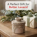 Natural Marble Butter Dish - Butter Crock