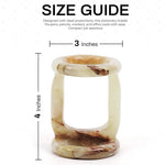 Marble Stationary Holder 4" Inches Travertine Handmade Maker Organizer