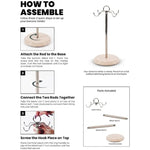 Marble Banana Holder 12.5" Inches White Handmade Banana Stand and Hanger for Countertop Fruit Storage