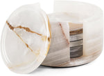 Radicaln Marble Coasters Set of 6 Handmade 3.5" Inch Round Coasters for Drinks, Coaster Set with Holder, Elegant Table Decor