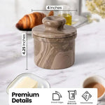 Natural Marble Butter Dish - Butter Crock