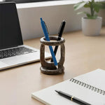 Marble Stationary Holder 4" Inches Travertine Handmade Maker Organizer