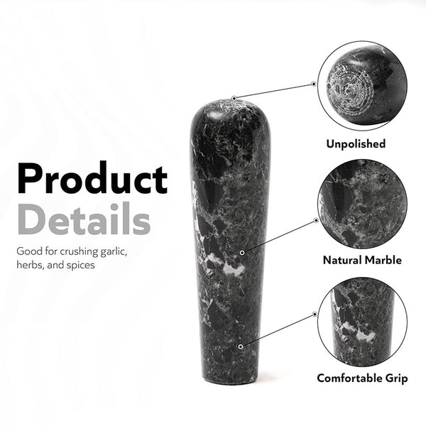 Marble Pestle Only Crusher for Mortar and Pestle Set, Spice Grinder & Herb Smashing