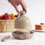 Fancy Marble Butter Dish - Butter Crock