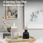 Fancy Natural Marble Rectangular Tray -  Serving Tray