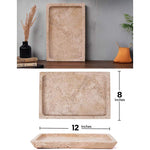 Fancy Natural Marble Rectangular Tray -  Serving Tray