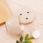 Marble Garlic Keeper 4.5" Garlics Storage Container, Onion and Garlic Storage