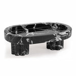 Marble Oval Tray with Stand Serving Tray for Kitchen Countertop, Bathroom Vanity Organizer