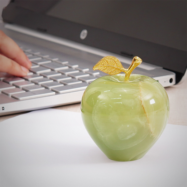 Marble Apple Paperweight - Best for Home Office Desk