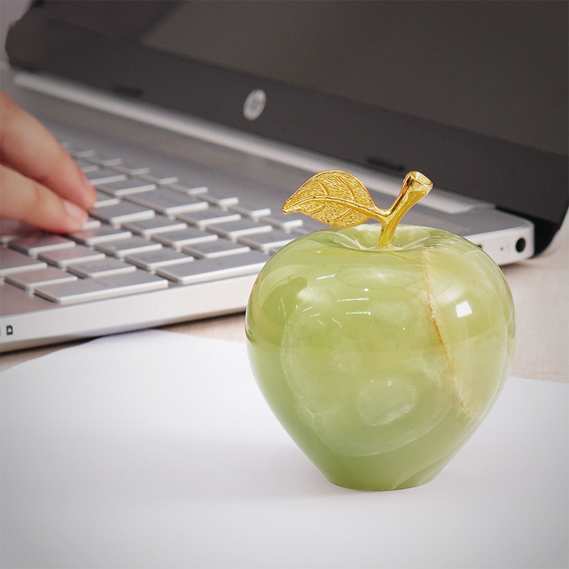 Marble Apple Paperweight - Best for Home Office Desk