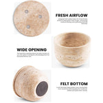 Marble Garlic Keeper 4.5" Garlics Storage Container, Onion and Garlic Storage