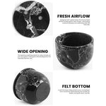 Marble Garlic Keeper 4.5" Garlics Storage Container, Onion and Garlic Storage