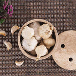 Marble Garlic Keeper 4.5" Garlics Storage Container, Onion and Garlic Storage