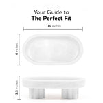 Marble Oval Tray with Stand Serving Tray for Kitchen Countertop, Bathroom Vanity Organizer