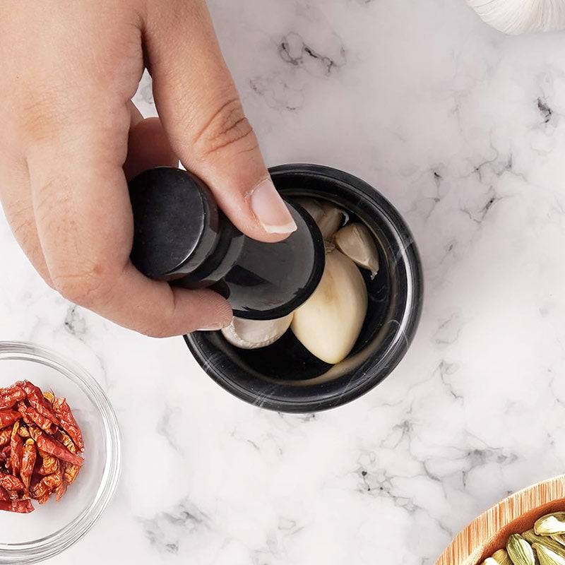 Mortar and Pestle Natural Marble Crusher