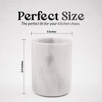 Natural Marble Utensil Holder - Home Accessories