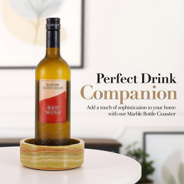 Natural Marble Wine Bottle Coasters - Wine Bottle Coaster-Modern Home Décor Bar