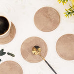 Radicaln Marble Coasters Set of 6 Handmade 3.5" Inch Round Coasters for Drinks, Coaster Set with Holder, Elegant Table Decor