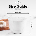 Marble Garlic Keeper 4.5" Garlics Storage Container, Onion and Garlic Storage