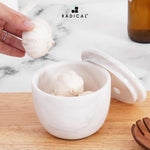 Marble Garlic Keeper 4.5" Garlics Storage Container, Onion and Garlic Storage