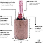 Marble Wine Chiller — Handmade Stone Bottle Cooler for Wine & Champagne