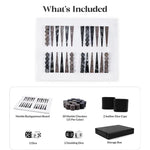 Marble Backgammon Sets for Adults 16" Strategy Board Game(White, Black & Oceanic Stone)