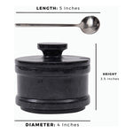 Marble spice container with natural texture	