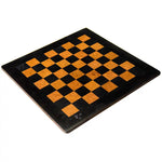Natural marble chess board only 15 inch black and coral — handmade stone board without pieces by RADICALn