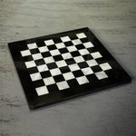 Natural marble chess board only 15 inch black and white — handmade stone board without pieces by RADICALn