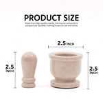 Verona marble mortar and pestle dimensions, both bowl and pestle measuring 2.5 inches