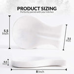 White marble spoon rest size guide: 8 inches long, 5.5 wide, 0.5 thick